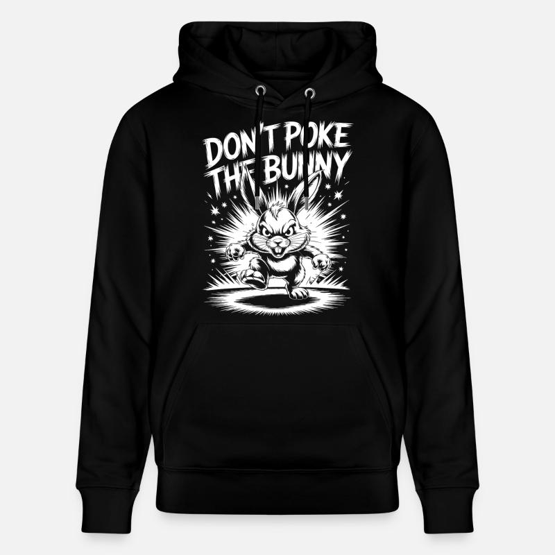 Avertissement sur le lapin agressif - Sweat à capuche bio CRUISER Stanley/Stella Unisexe - noir