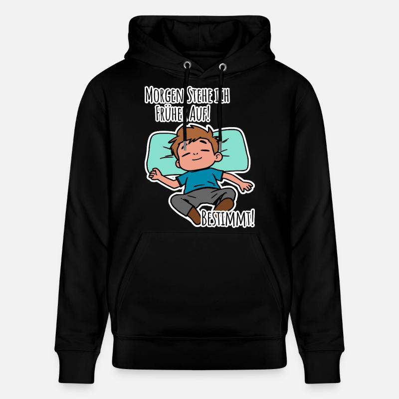 Morgenmuffel? Früh aufstehen oder faulenzen? - Stanley/Stella Unisex Bio-Hoodie CRUISER  - Schwarz