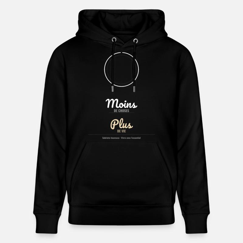 Plus De Vie - Sweat à capuche bio CRUISER Stanley/Stella Unisexe - noir