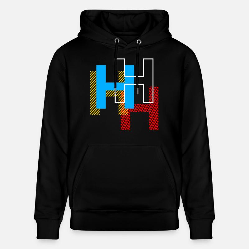 H Buchstabe - Stanley/Stella Unisex Bio-Hoodie CRUISER  - Schwarz