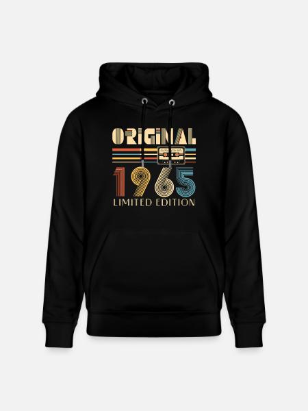 60-års fødselsdag Original 1965 60 år gammel gave - Stanley/Stella CRUISER økologisk unisex-hoodie - sort