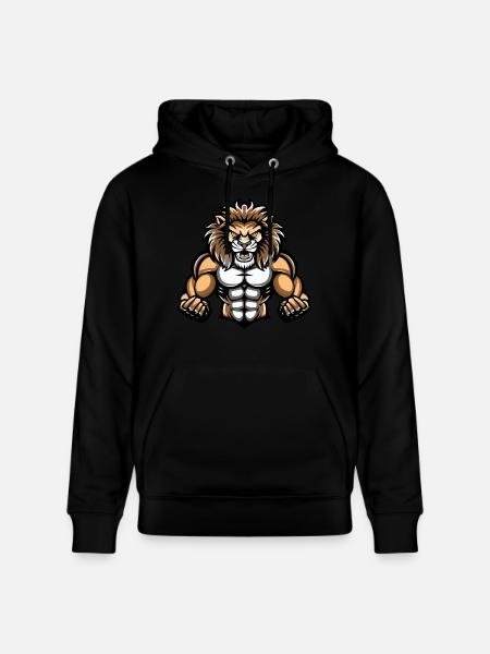 Leo Muscles Bodybuilding - Stanley/Stella CRUISER Unisex Organic Hoodie - black