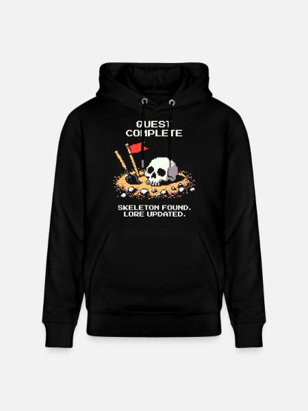 Skeleton found | Archaeology History - Stanley/Stella CRUISER Unisex Organic Hoodie - black
