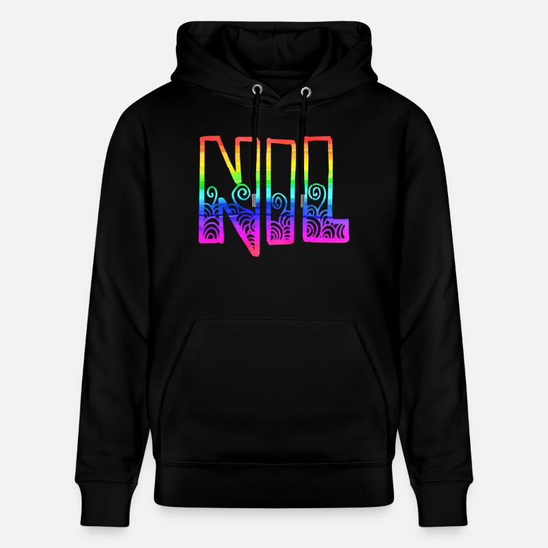 Nil RS Arc-en-ciel - Sweat à capuche bio CRUISER Stanley/Stella Unisexe - noir