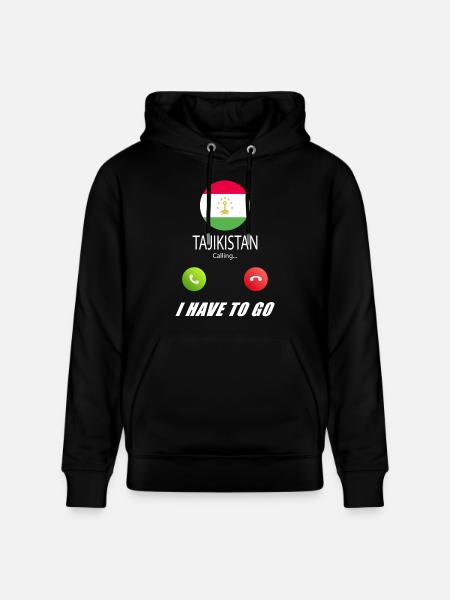 Tajikistan calls lusiger flags saying - Stanley/Stella CRUISER Unisex Organic Hoodie - black