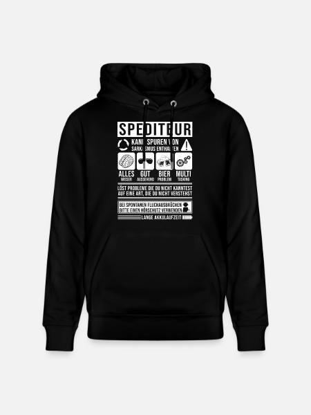 Spediteur Spruch lustig - Stanley/Stella Unisex Bio-Hoodie CRUISER - Schwarz