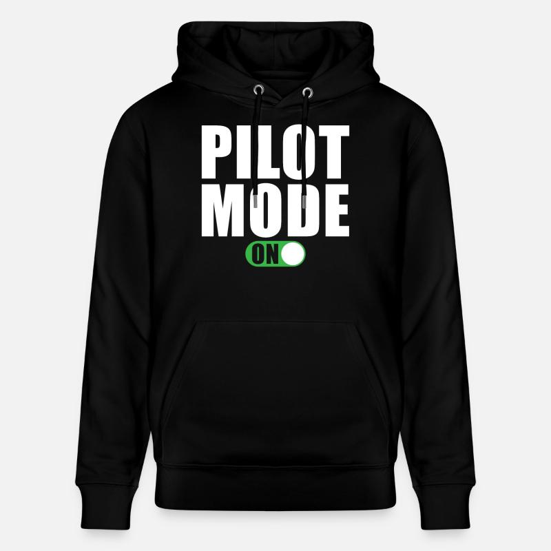 Mode pilote activé - Sweat à capuche bio CRUISER Stanley/Stella Unisexe - noir