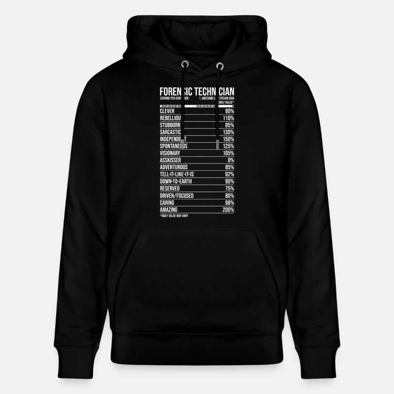 Forensic Technician - Stanley/Stella CRUISER Unisex Organic Hoodie - black