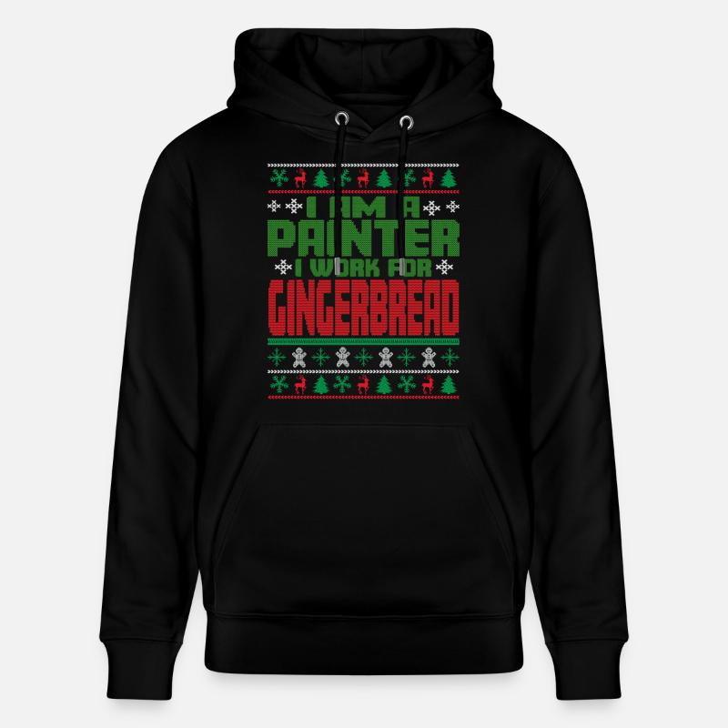 Peintre Noël Dicton - Sweat à capuche bio CRUISER Stanley/Stella Unisexe - noir