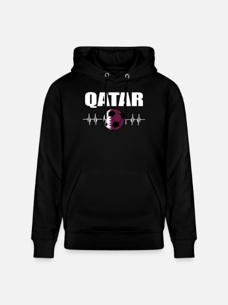 Katar Fußball - Stanley/Stella Unisex Bio-Hoodie CRUISER  - Schwarz