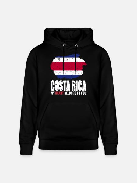 Costa Rica Flag - Stanley/Stella CRUISER Unisex Organic Hoodie - black