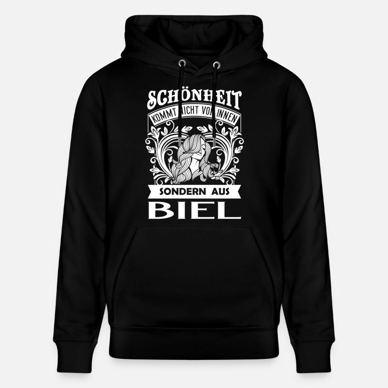 Beauté vient de Biel/Bienne - CH - Sweat à capuche bio CRUISER Stanley/Stella Unisexe - noir