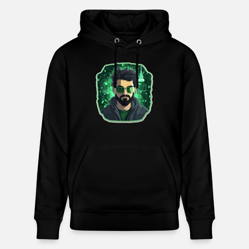 Hacker éthique - Illustration - Sweat à capuche bio CRUISER Stanley/Stella Unisexe - noir
