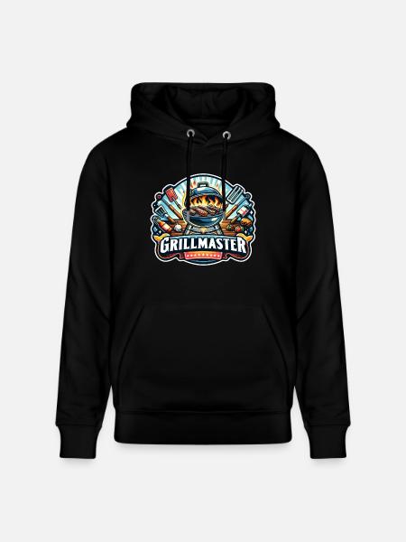 GrillMaster - Grill Illustration - Stanley/Stella CRUISER Unisex Organic Hoodie - black