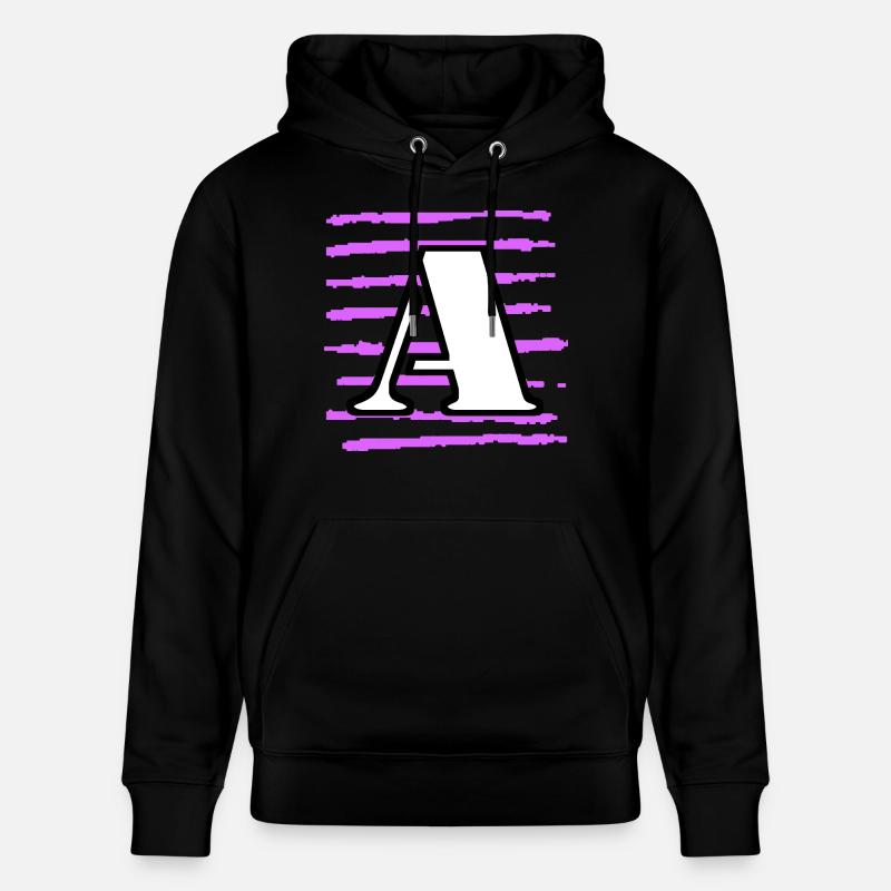 noir blanc violet rayé a - Sweat à capuche bio CRUISER Stanley/Stella Unisexe - noir