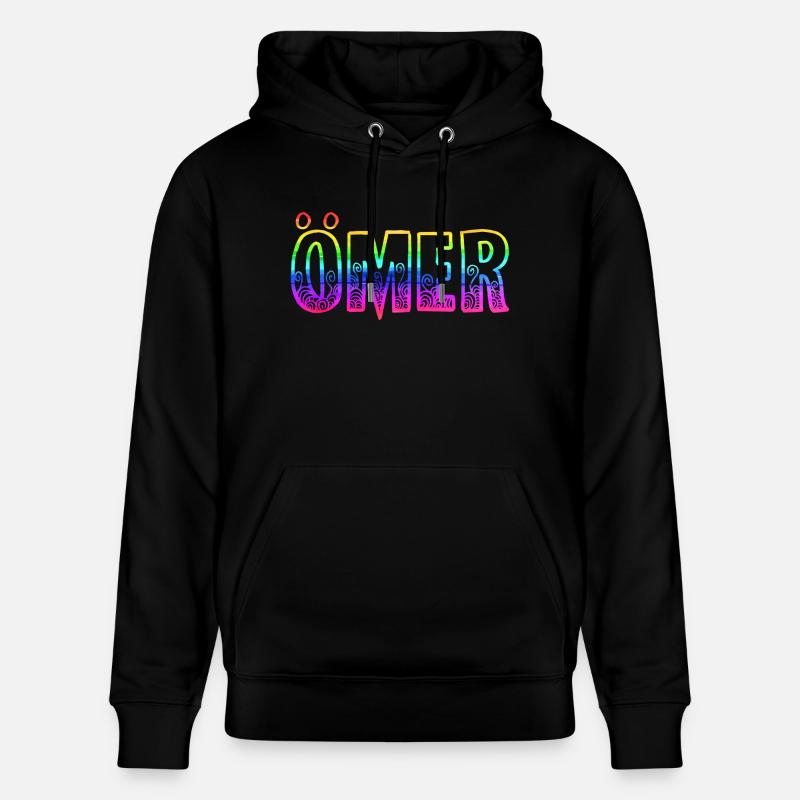 Ömer RS Arc-en-ciel - Sweat à capuche bio CRUISER Stanley/Stella Unisexe - noir