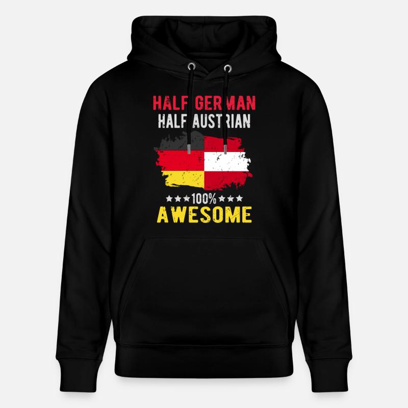 Half German Half Austrian - Stanley/Stella CRUISER Unisex Organic Hoodie - black