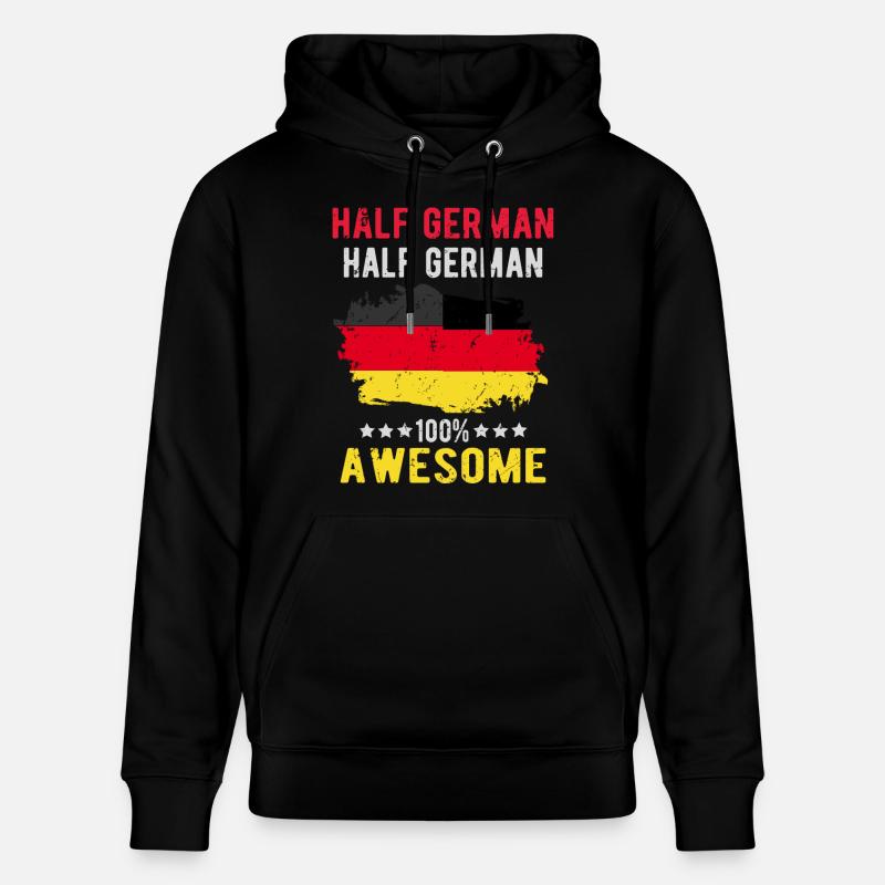Half German Half German - Stanley/Stella CRUISER Unisex Organic Hoodie - black