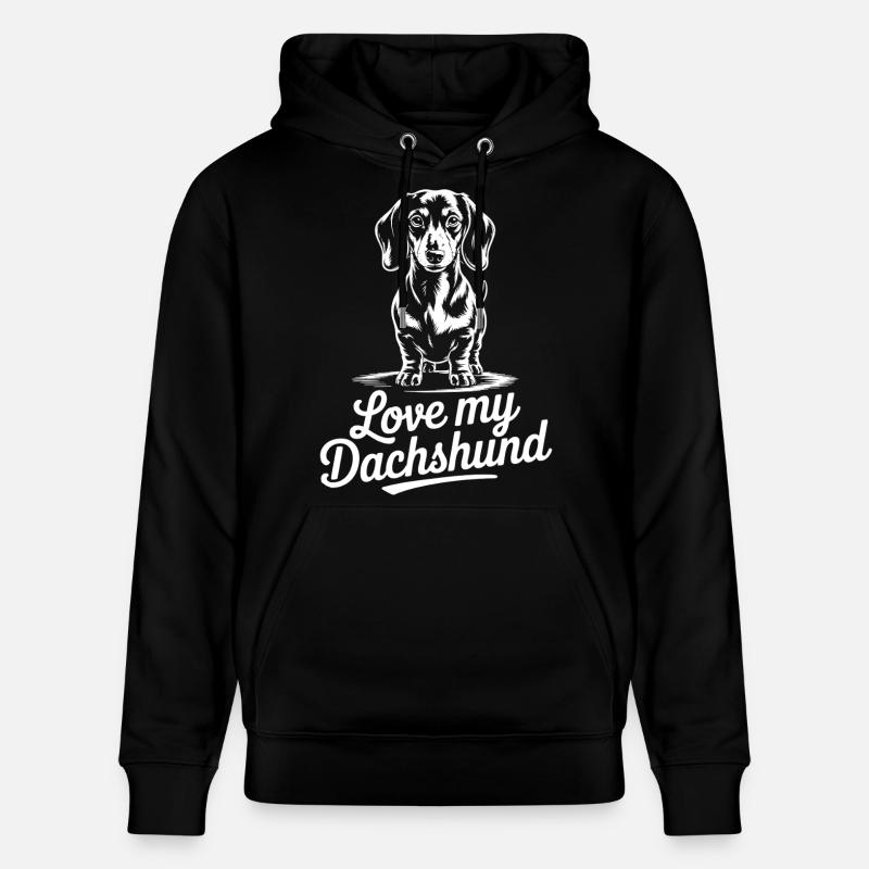 Motif de teckel préféré - Sweat à capuche bio CRUISER Stanley/Stella Unisexe - noir