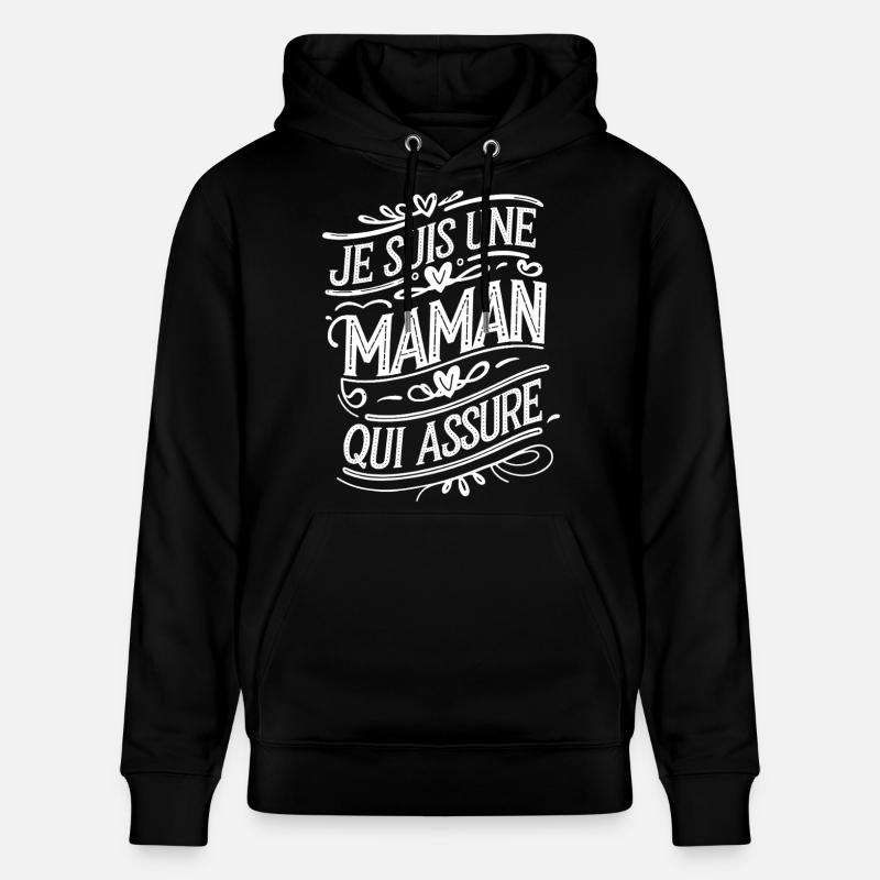 Ich bin eine Mutter, die versichert - Stanley/Stella Unisex Bio-Hoodie CRUISER  - Schwarz