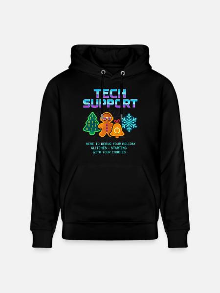 Lustiger Technischer Support Debug Weihnachten - Stanley/Stella Unisex Bio-Hoodie CRUISER  - Schwarz