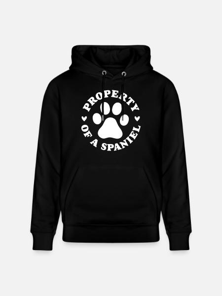 Eigentum eines Spaniels - Stanley/Stella Unisex Bio-Hoodie CRUISER  - Schwarz