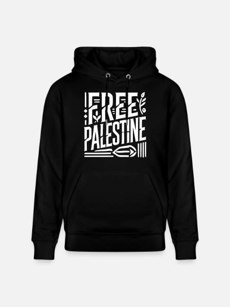Free palestine - Stanley/Stella CRUISER Unisex Organic Hoodie - black