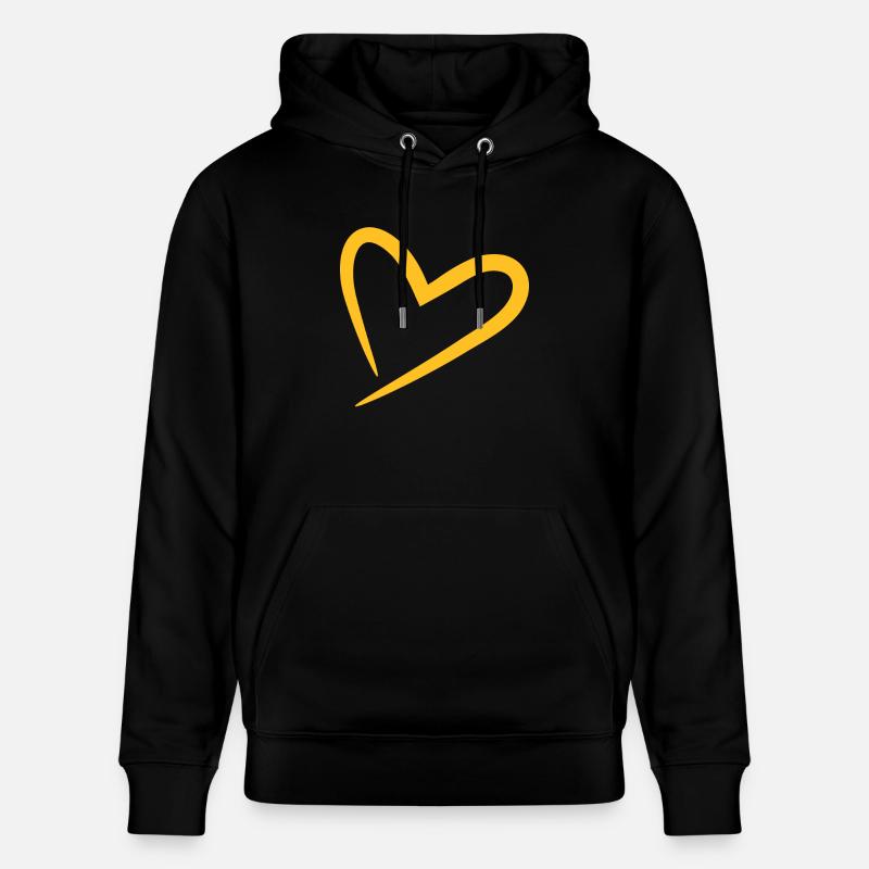 Coeur moderne en jaune - Sweat à capuche bio CRUISER Stanley/Stella Unisexe - noir