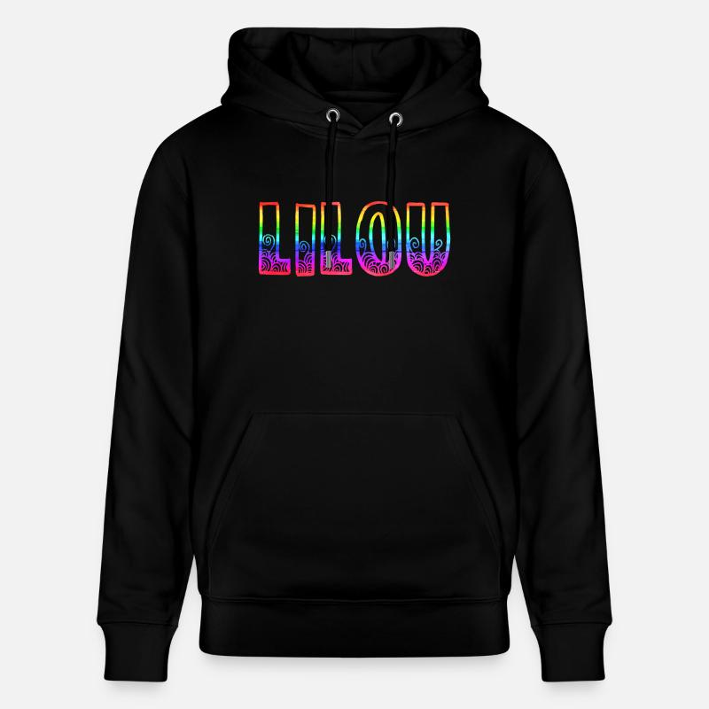 lilou rs arc-en-ciel - Sweat à capuche bio CRUISER Stanley/Stella Unisexe - noir