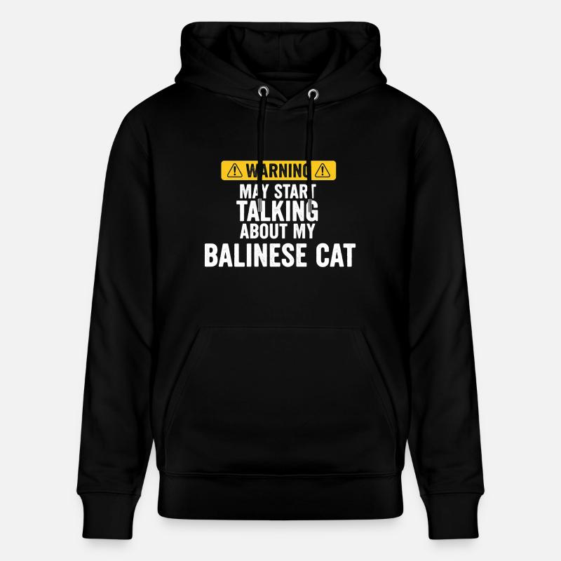 Parlez du chat balinais - Sweat à capuche bio CRUISER Stanley/Stella Unisexe - noir