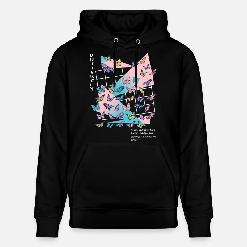 Soyez comme un papillon - Sweat à capuche bio CRUISER Stanley/Stella Unisexe - noir