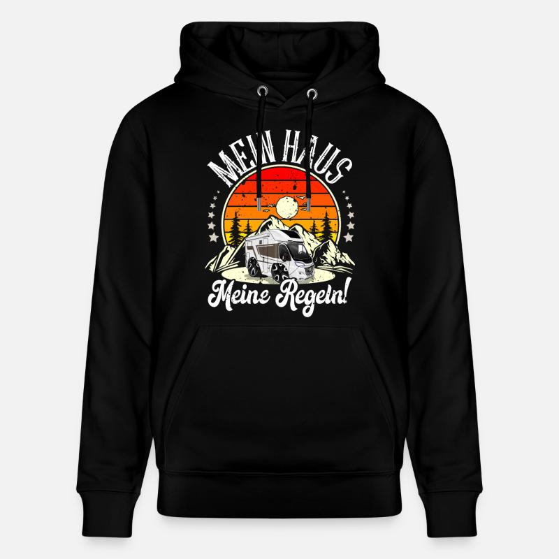 Camping Camper Campen - Stanley/Stella Unisex Bio-Hoodie CRUISER  - Schwarz