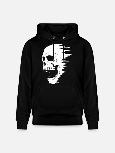 Skull and speed - Stanley/Stella CRUISER Unisex Organic Hoodie - black