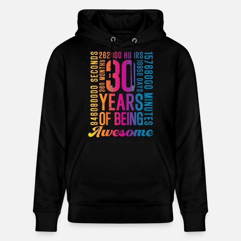 30 ans d’anniversaire - Sweat à capuche bio CRUISER Stanley/Stella Unisexe - noir