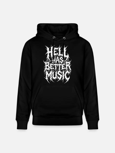 Hell Has Better Music - Stanley/Stella CRUISER Unisex Organic Hoodie - black