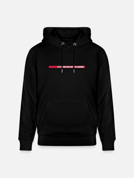 beautiful day for learning - Stanley/Stella CRUISER Unisex Organic Hoodie - black