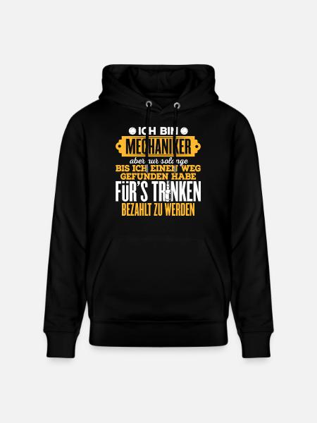 MECHANIKER - Stanley/Stella Unisex Bio-Hoodie CRUISER  - Schwarz
