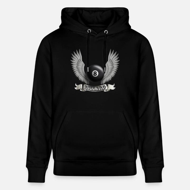 billard_wings_b - Sweat à capuche bio CRUISER Stanley/Stella Unisexe - noir