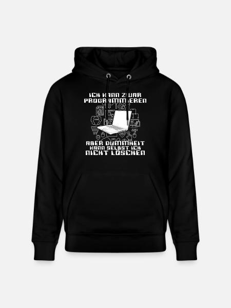 Ich kann programmieren - Stanley/Stella Unisex Bio-Hoodie CRUISER - Schwarz