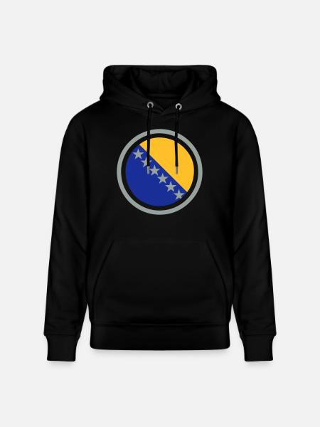 Bosnia Emblem - Stanley/Stella CRUISER Unisex Organic Hoodie - black