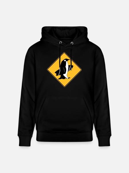 surfing_penguins - Stanley/Stella CRUISER Unisex Organic Hoodie - black