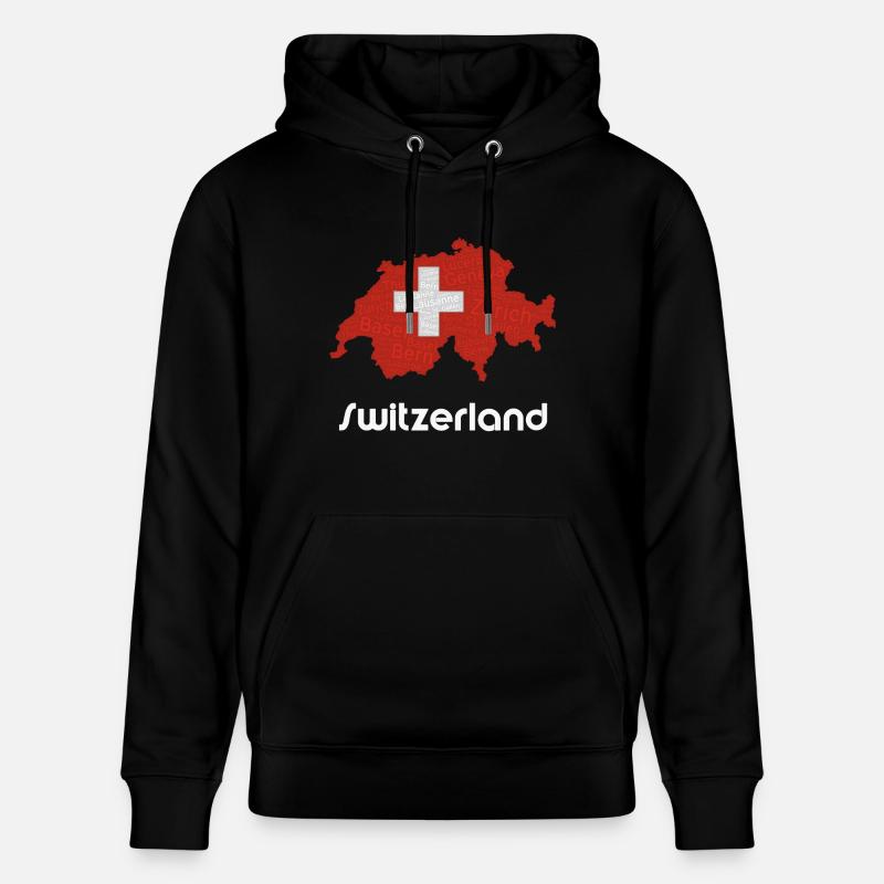 Suisse - Sweat à capuche bio CRUISER Stanley/Stella Unisexe - noir