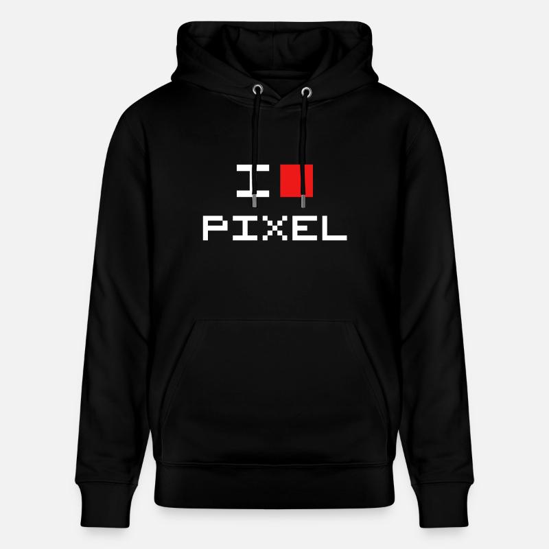 I LOVE PIXEL - Sweat à capuche bio CRUISER Stanley/Stella Unisexe - noir