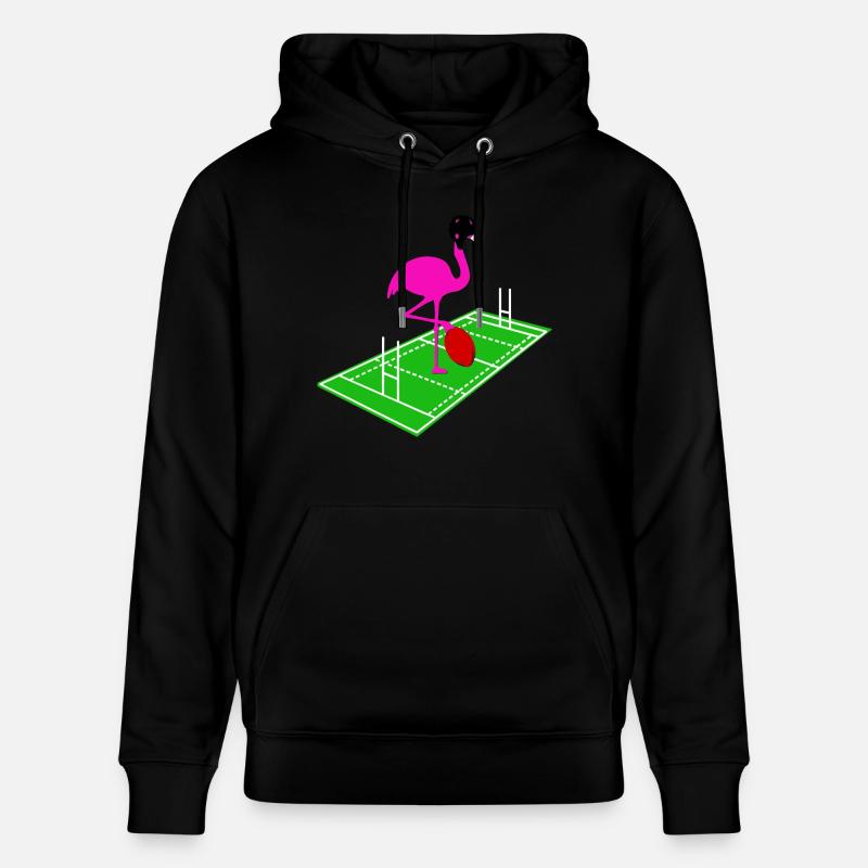 Flamingo de rugby - Sweat à capuche bio CRUISER Stanley/Stella Unisexe - noir