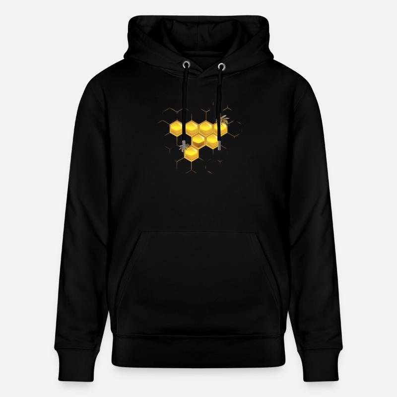 Abeilles et nid d'abeille - Sweat à capuche bio CRUISER Stanley/Stella Unisexe - noir