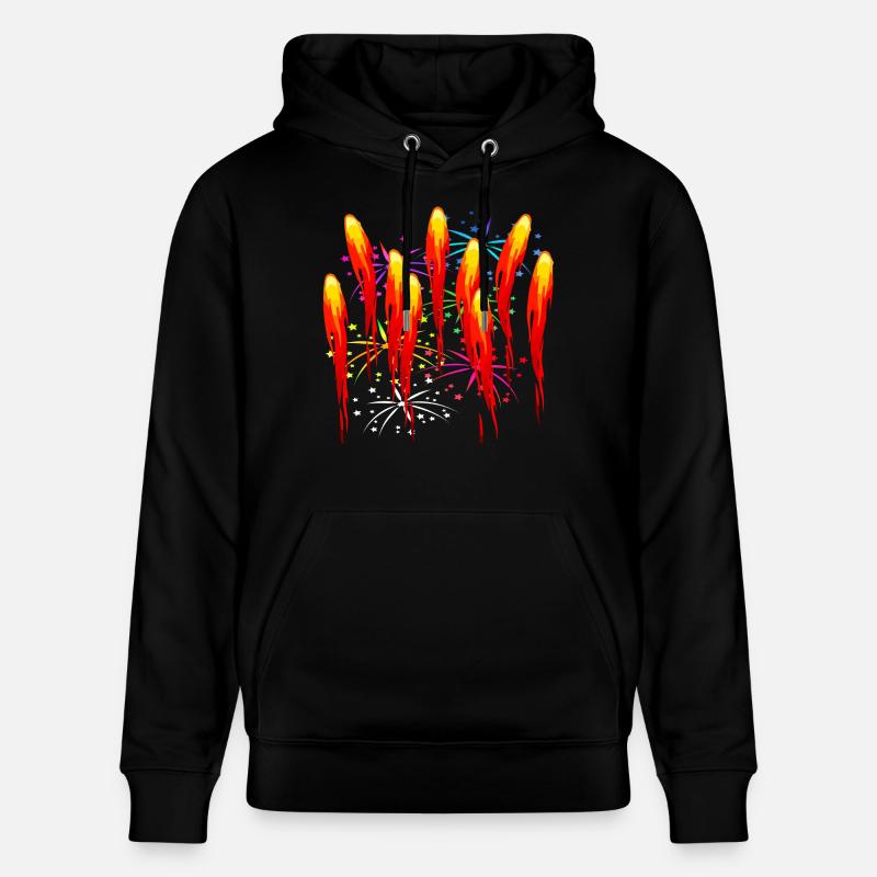 Feuer firework fire Feuerwerk - Stanley/Stella Unisex Bio-Hoodie CRUISER - Schwarz