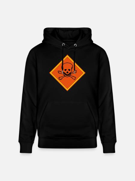 skull_sign_vec_3 en - Stanley/Stella CRUISER Unisex Organic Hoodie - black