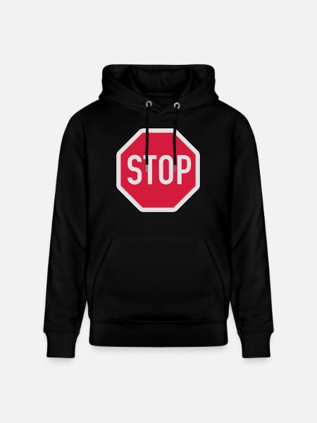 Stop - Stanley/Stella Unisex Bio-Hoodie CRUISER - Schwarz