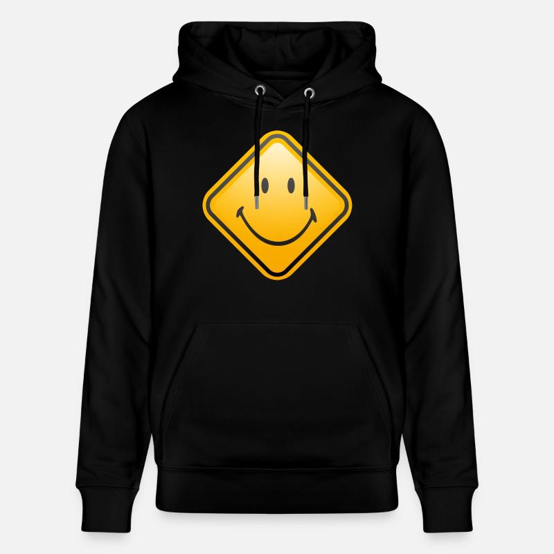 Smiley Shield happy - Sweat à capuche bio CRUISER Stanley/Stella Unisexe - noir