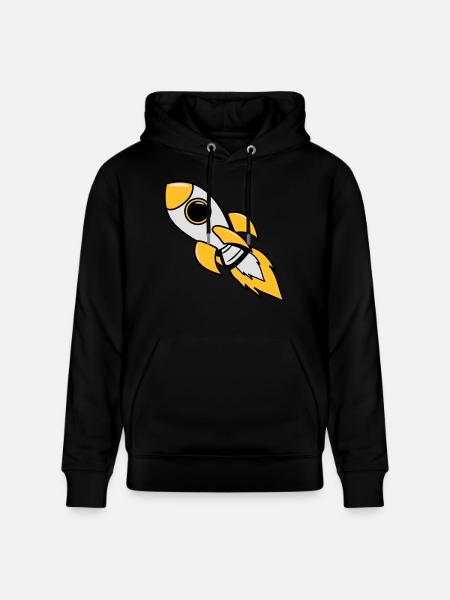rocket space travel flying - Stanley/Stella CRUISER Unisex Organic Hoodie - black